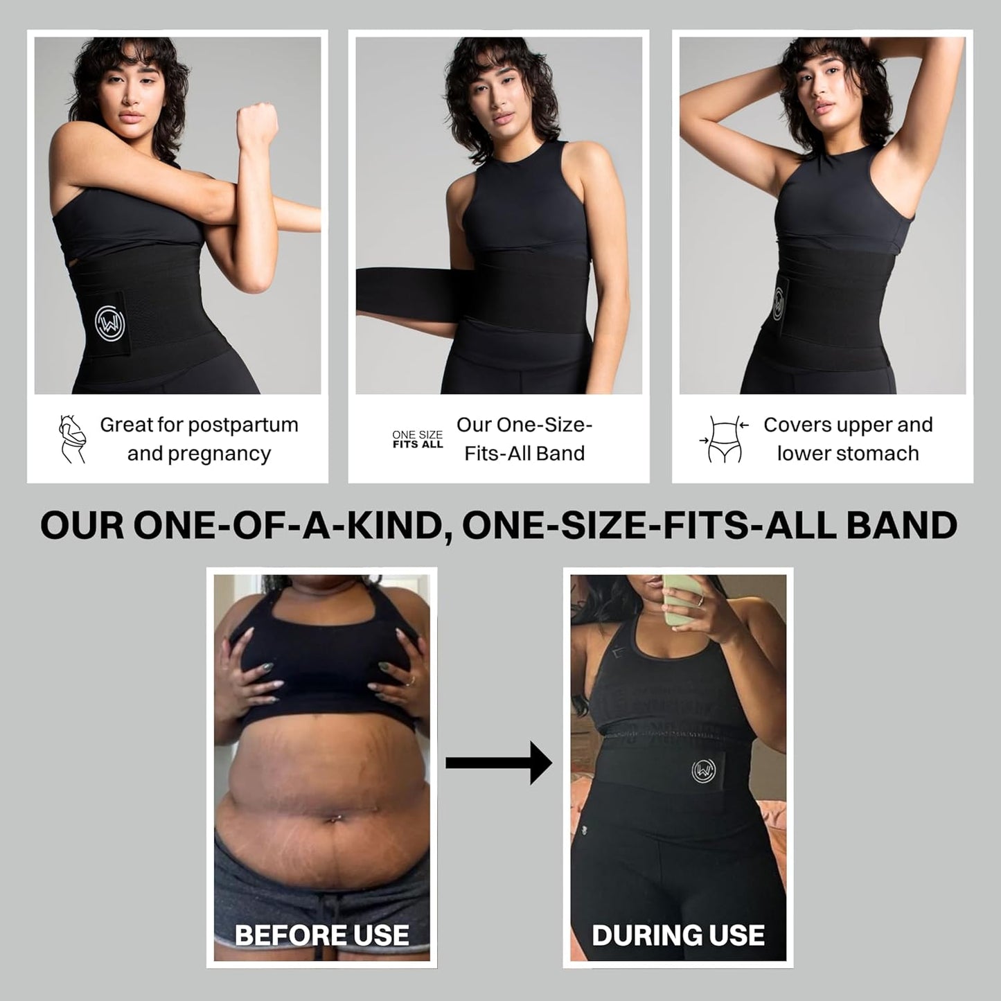 What Waist Stomach Wrap Waist trainer for women,Premium Adjustable One size Belly Wrap for Weight Loss with Velcro Fastener