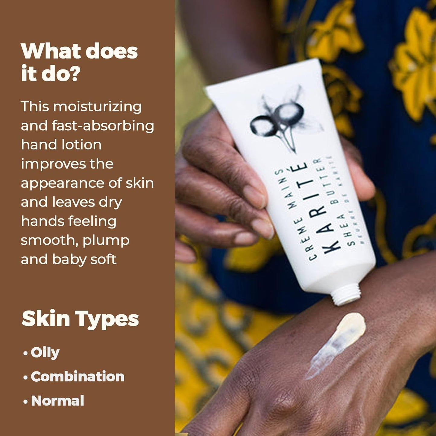 Karité Crème Mains Nourishing Hand Cream for Dry Hands | Shea Butter, Organic Jojoba & Rosehip Oil Blend | Dermatologist-Formulated and Approved | Cruelty-Free, Hypoallergenic Vegan Hand Cream