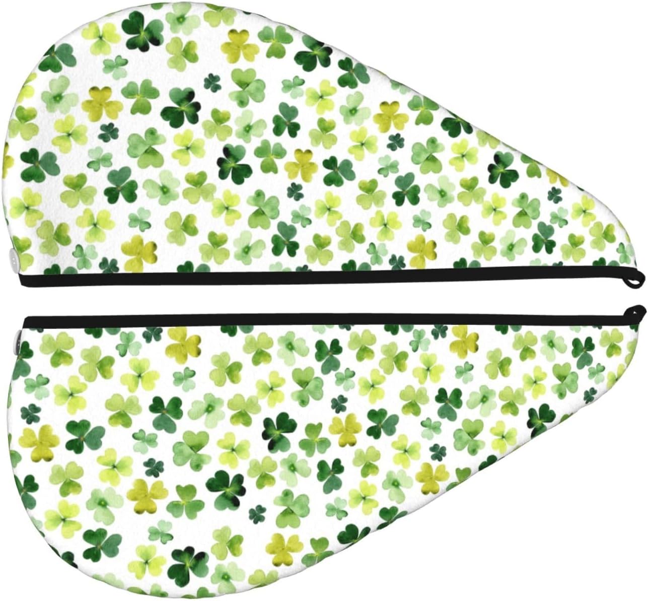 St. Patrick's Day Hair Towel Wrap Microfiber Fast Drying Hair Turban with Buttons for Women Drying Curly, Long & Thick Hair