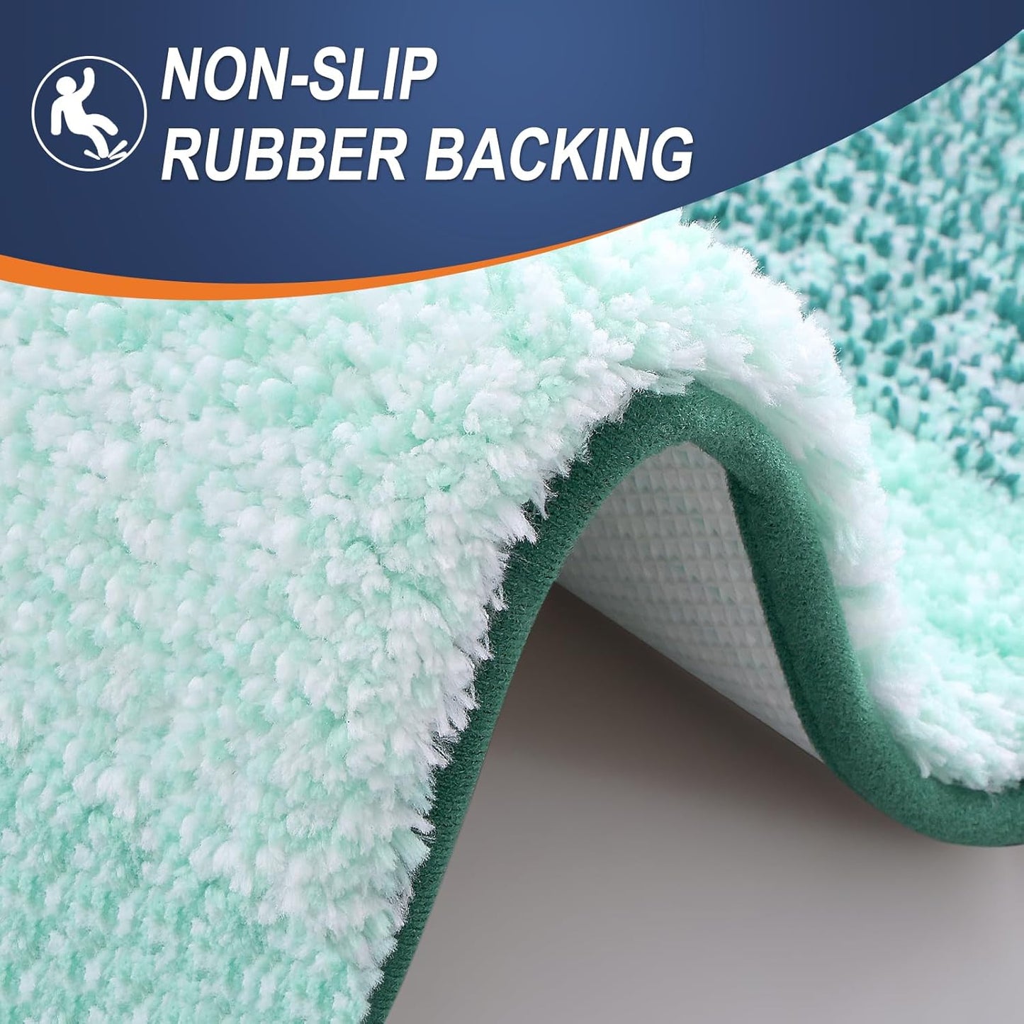 OLANLY Bathroom Runner Rugs 70x24, Extra Soft Absorbent Microfiber Bath Rugs, Rubber Backing, Quick Dry, Washable Bath Mats for Bathroom Floor, Tub and Shower, Home Decor Accessories, Blackish Green