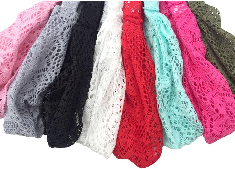 DRESHOW 8 Pack Headbands for Women Yoga Knotted Headbands Elastic Criss Cross Hair Accessories Sports Head Wrap Non Slip