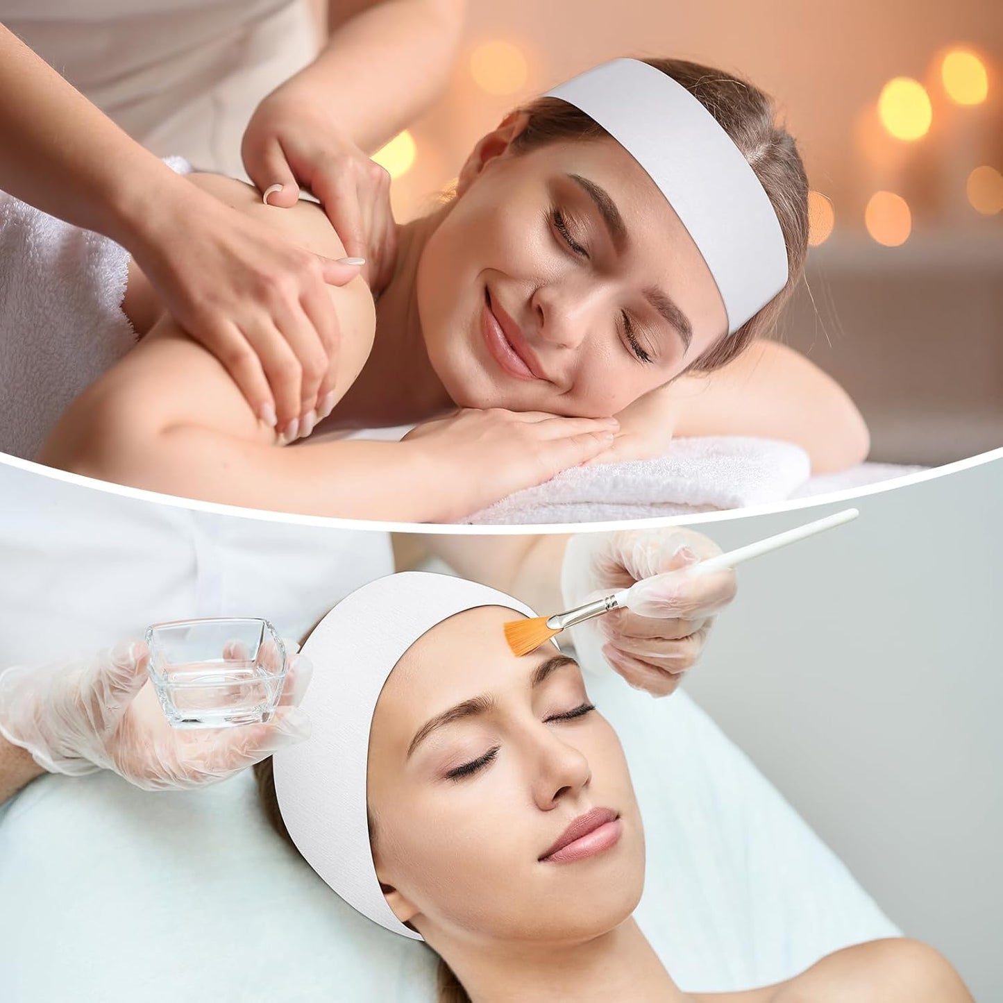 150 PCS Disposable Hairband for Women, Non-woven Fabric Spa Headband for Makeup, Travel, Securing Hair during Facial