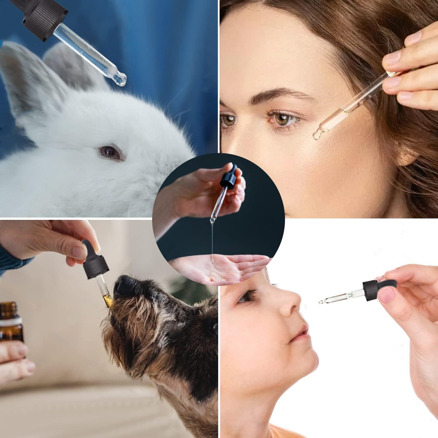 1/2 Oz Glass Dropper Bottle, 15mL Tincture Bottles with Dropper, Labels- Leak Proof Travel Eye Dropper Bottle Amber for Extracts & Essential Oil, Liquids, Perfume(8 pieces)