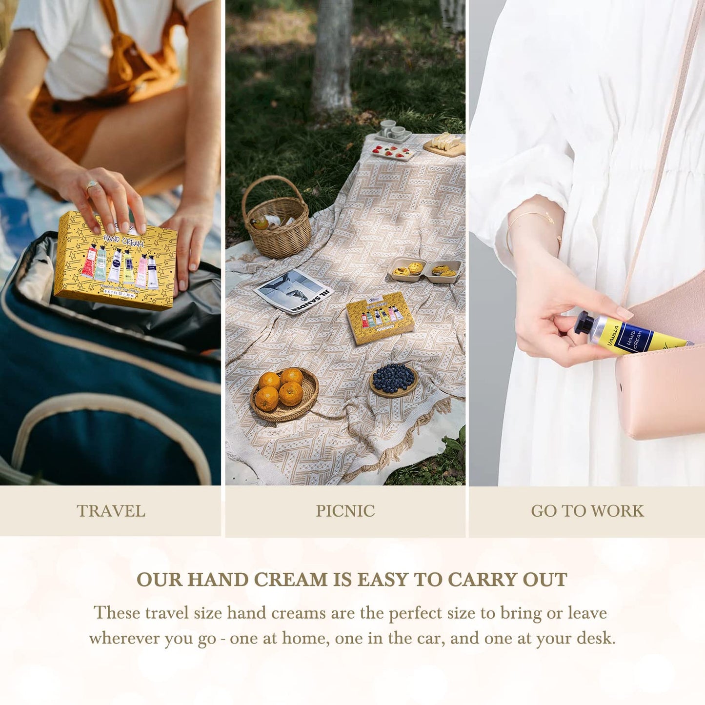 BODY & EARTH # LOVE Hand Cream Gift Set Hand Lotion Sets for Women Gift, Pack of 6 Advanced Repair Hand Cream for Dry Hands Non-greasy, Mothers Day Gifts for Mom, Women Birthday Gift for Her