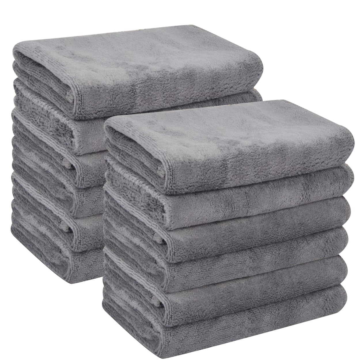 Microfiber Facial Cloths Fast Drying Washcloth Absorbent Face Wash Cloth Soft Makeup Remover Cloths 12inch x 12inch