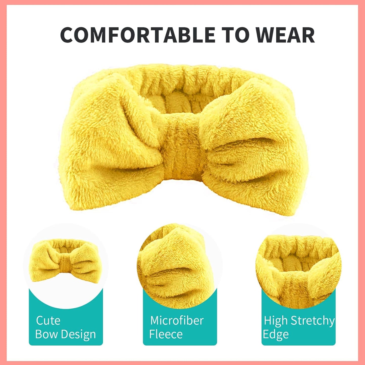 WSYUB Spa Headband, Makeup Headband for Washing Face, Bow Headbands for Women, Skincare Headbands