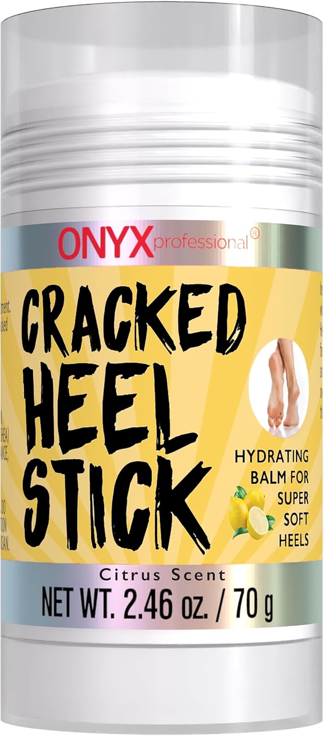 Onyx Professional Cracked Heel Repair Balm Stick, Citrus Scent, 1 Pack - Dry Heels Dry Cracked Feet Treatment, Moisturizing Heel Balm Rolls On, No Mess Like Foot Cream or Foot Lotion