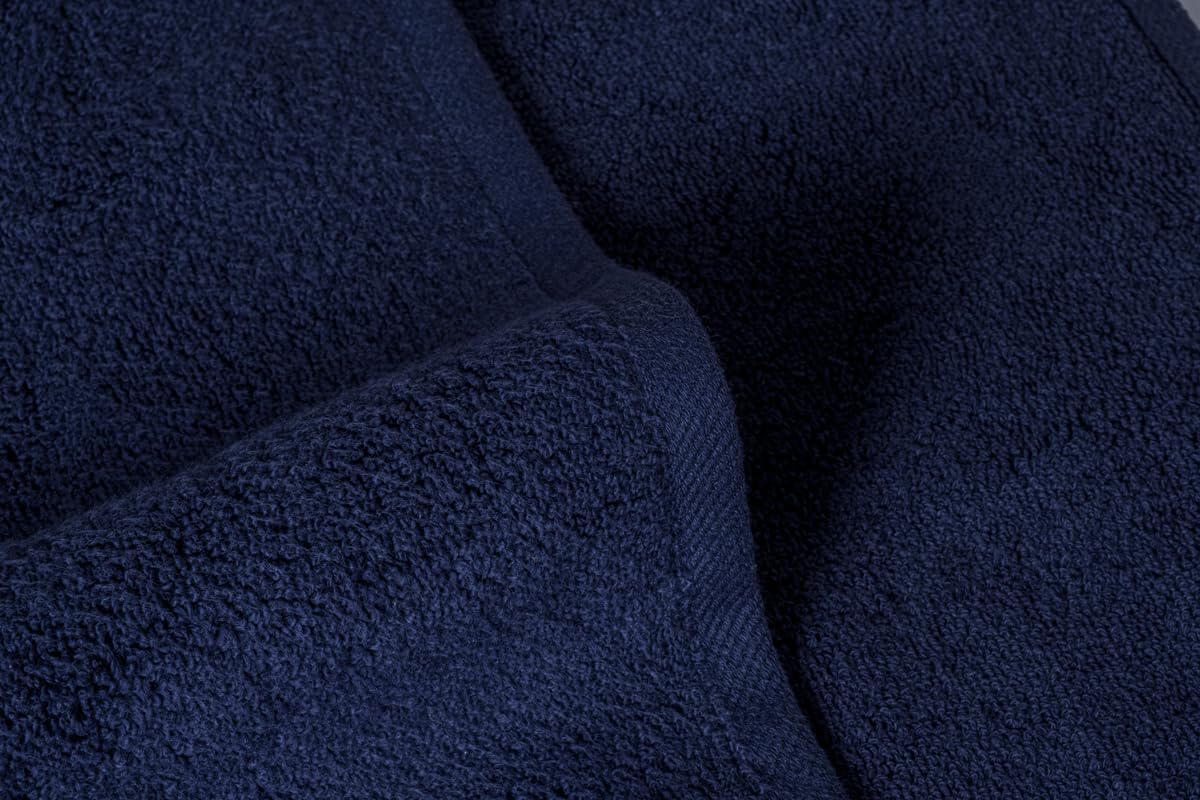 SALBAKOS 100% Turkish Cotton Jumbo Bath Sheet Towel Oversized 40x80 inch | Premium Hotel & Spa Quality, Soft, Absorbent, XL Bath Towels | Made in Turkey (Pack of 1, Navy, Jumbo Bath Sheet)