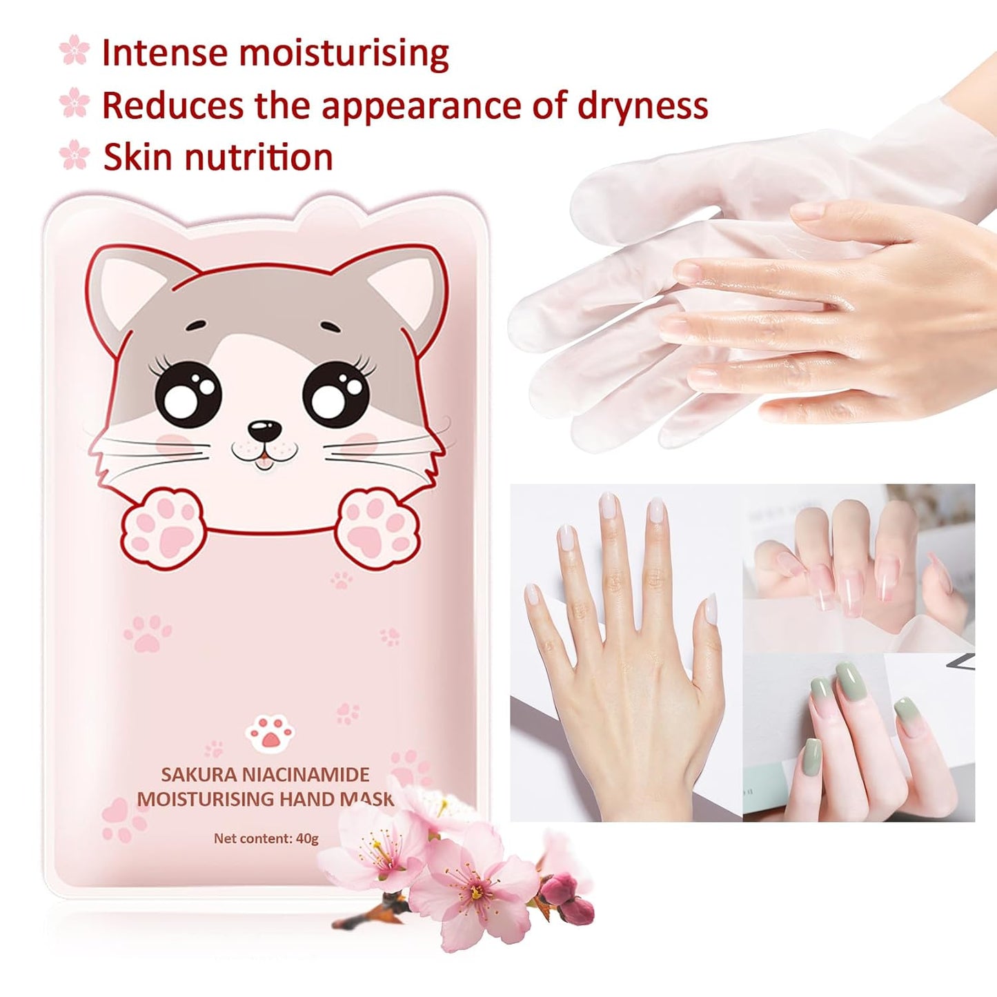 Hand Masks Moisturizing Gloves,12 Pairs Hydrating Hand Peel Masks Gift Set for Dry Cracked Hands Care,Long-lasting and Non-greasy Hand Moisturizer Gloves for Women