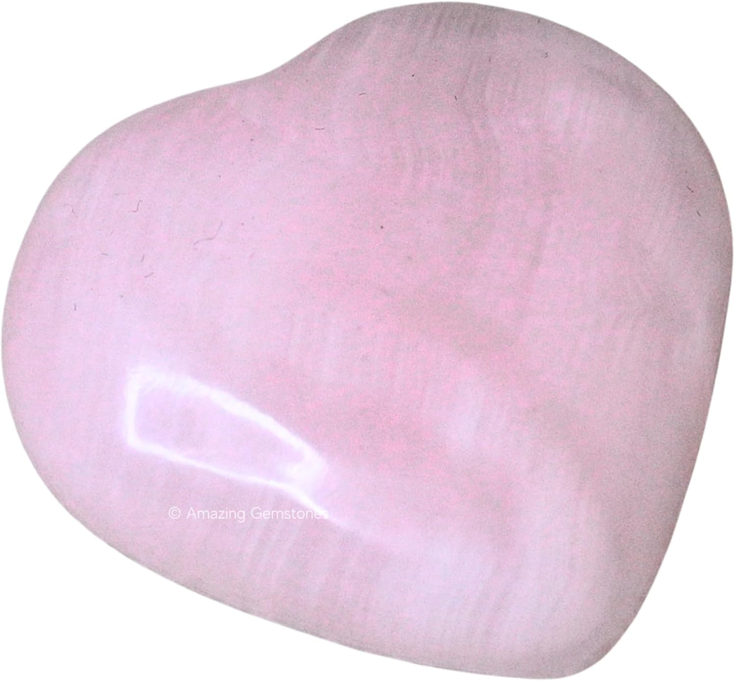 Amazing Gemstone Pink Calcite Crystal Heart Palm Stone - Pocket Massage Worry Stone for Natural Body Chakra Balancing, Reiki Healing and Crystal Grid