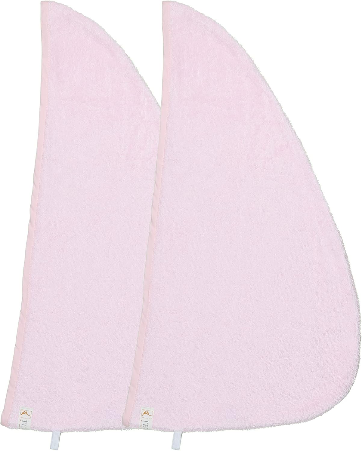 Texere Women's Bamboo Viscose Hair Towel (Tya, Barely Pink/Rose Red 2 PK, U)
