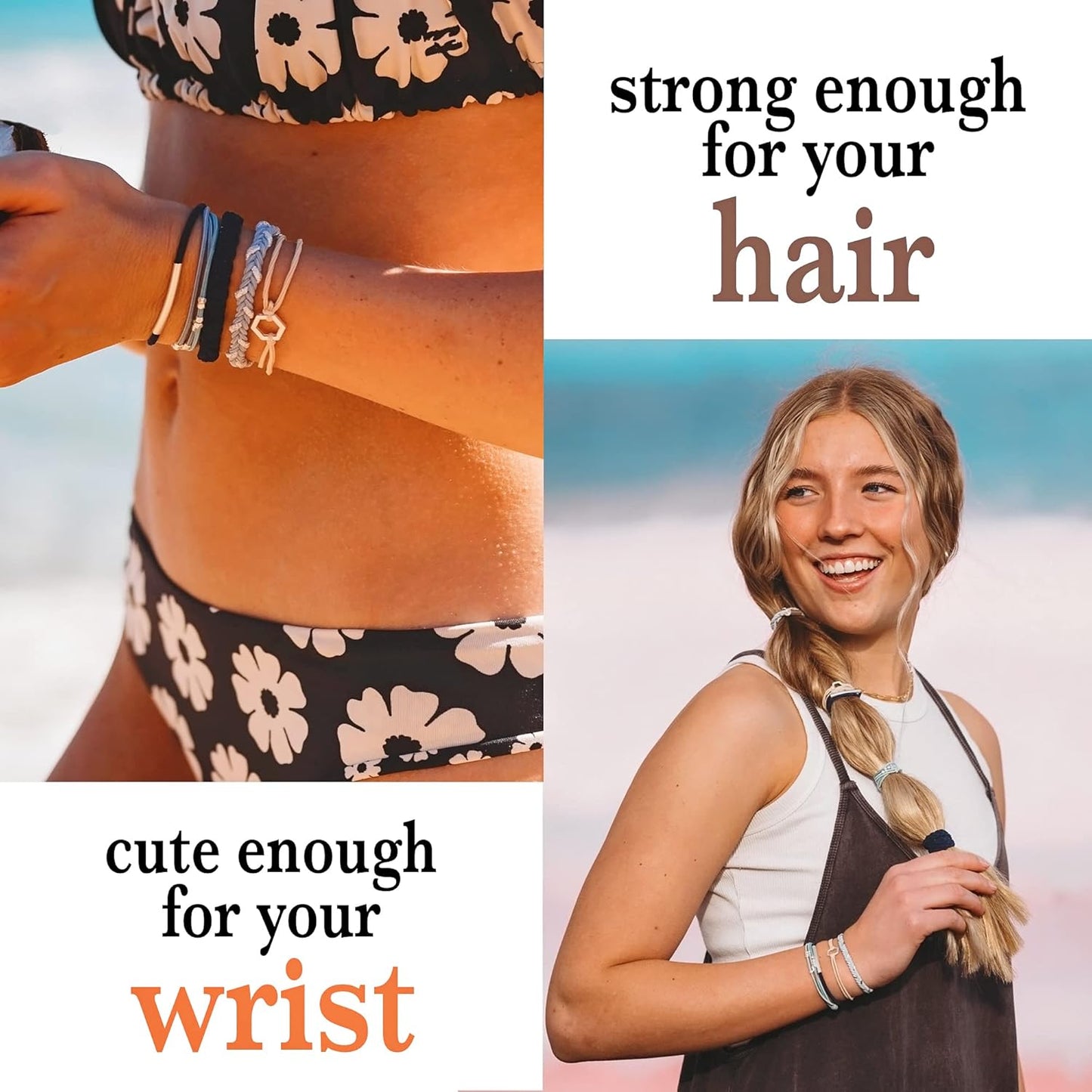 K’lani - Boho Friendship Hair Tie Bracelets for Women | 2-in-1 Bracelets | Inspires Relaxation & Big Dreams | Ideal Gifts for Women | Set of 5, Medium