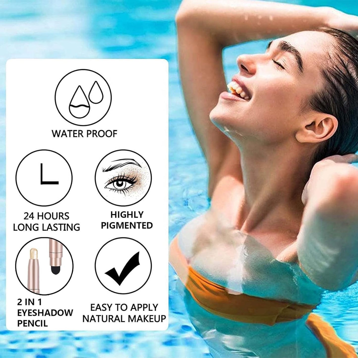 Green Eyeshadow Stick, Shimmer Cream Single Eyeshadow Pencil High Pigmented Eye Shadow Brightener Stick, Hypoallergenic Waterproof Long Lasting Highlighter stick Create Multi-Dimensional Eyes Look 12#