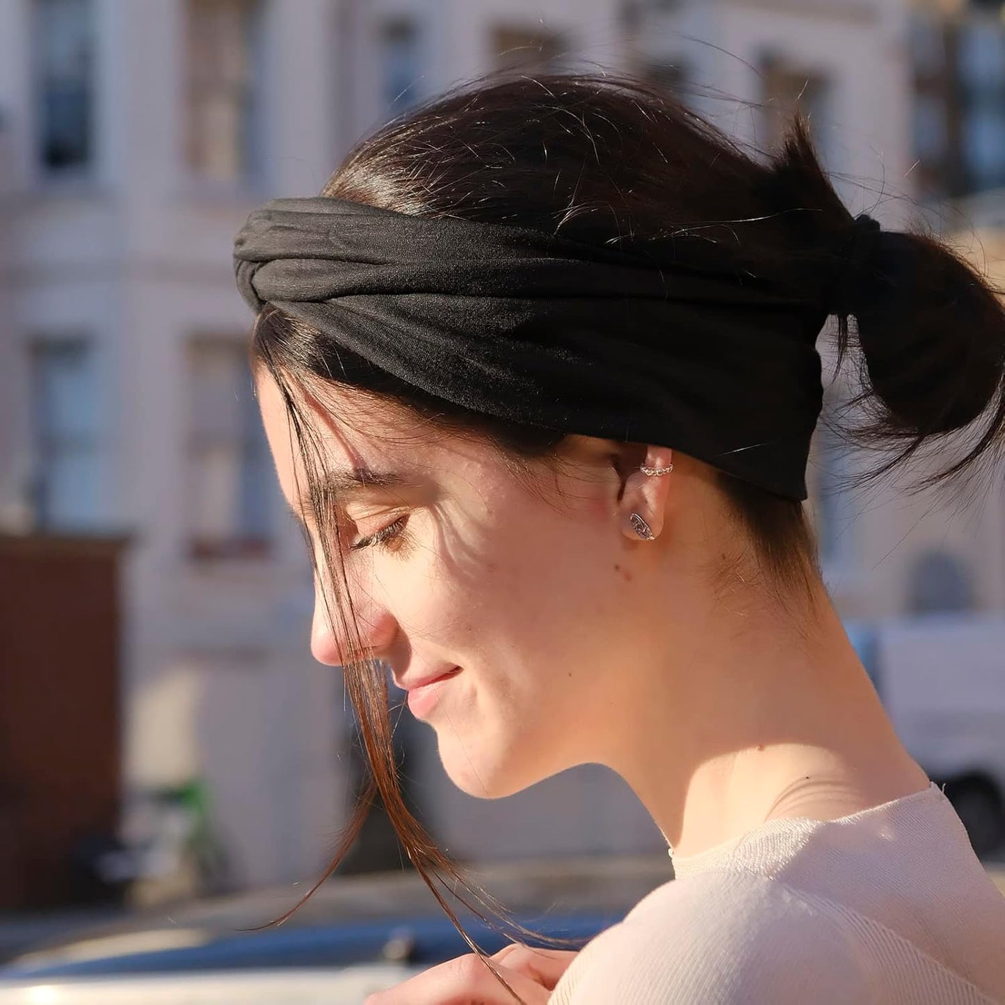 DRESHOW 8 Pack Headbands for Women Yoga Knotted Headbands Elastic Criss Cross Hair Accessories Sports Head Wrap Non Slip