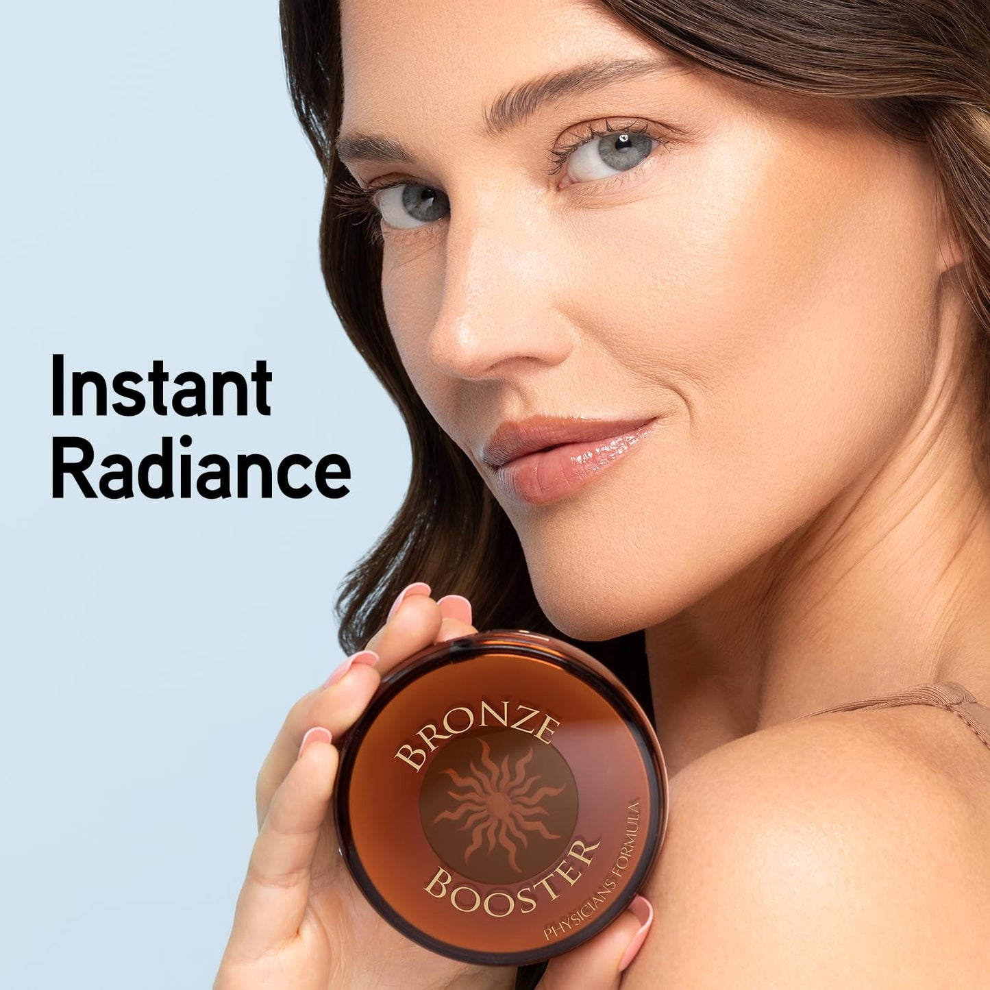 Physicians Formula Bronze Booster Pressed Contour Bronzer - Glow Activator Vitamin Infused Technology with a Natural Finish, Buildable Coverage, Cruelty-Free & Hypoallergenic - Medium-to-Dark