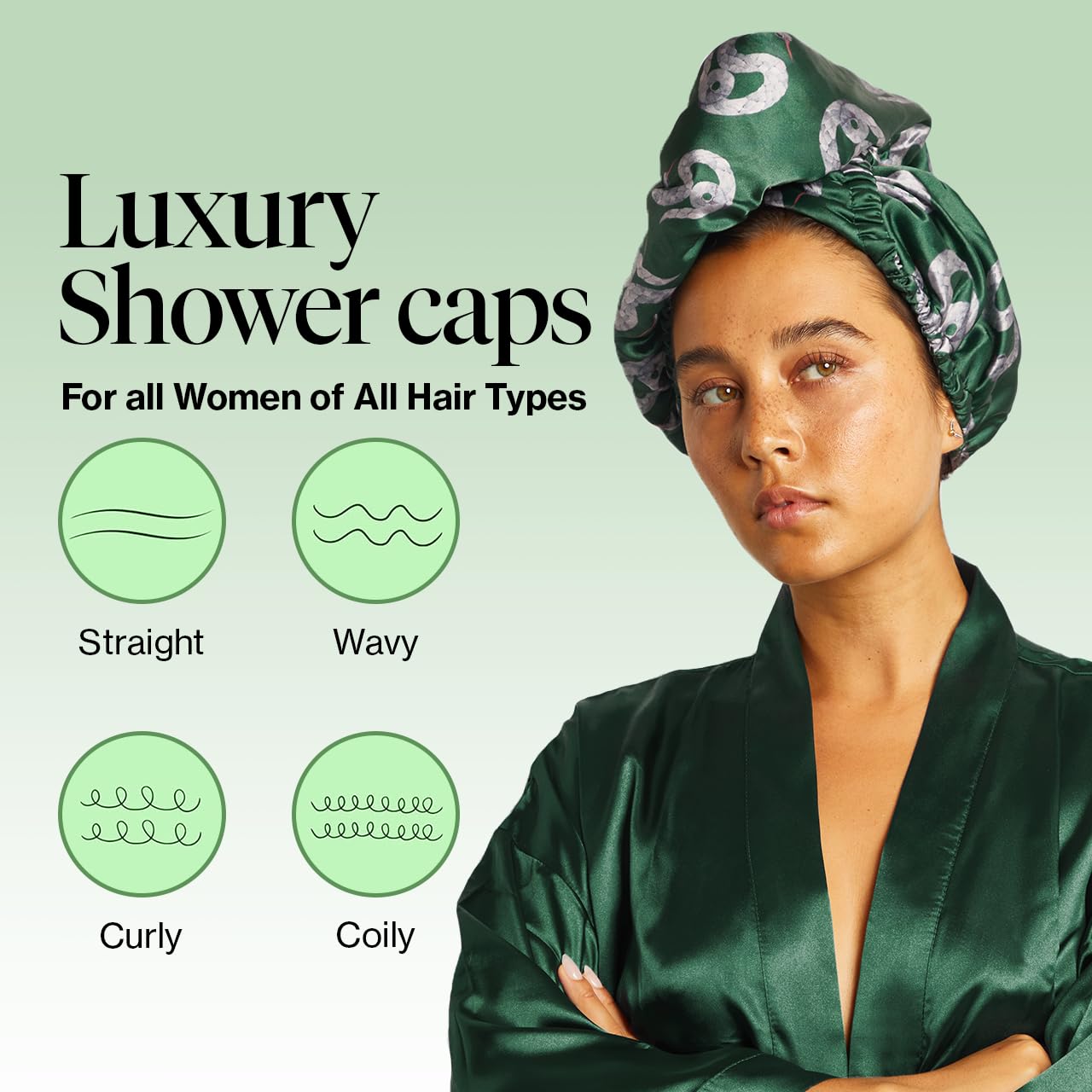 Kitsch x Harry Potter Satin Microfiber Hair Towel Wrap for Women - Super Absorbent, Quick Dry, Anti-Frizz, for Long & Short Hairs, Turbans for Women, Hair Wrap, Gifts for Mom - Slytherin