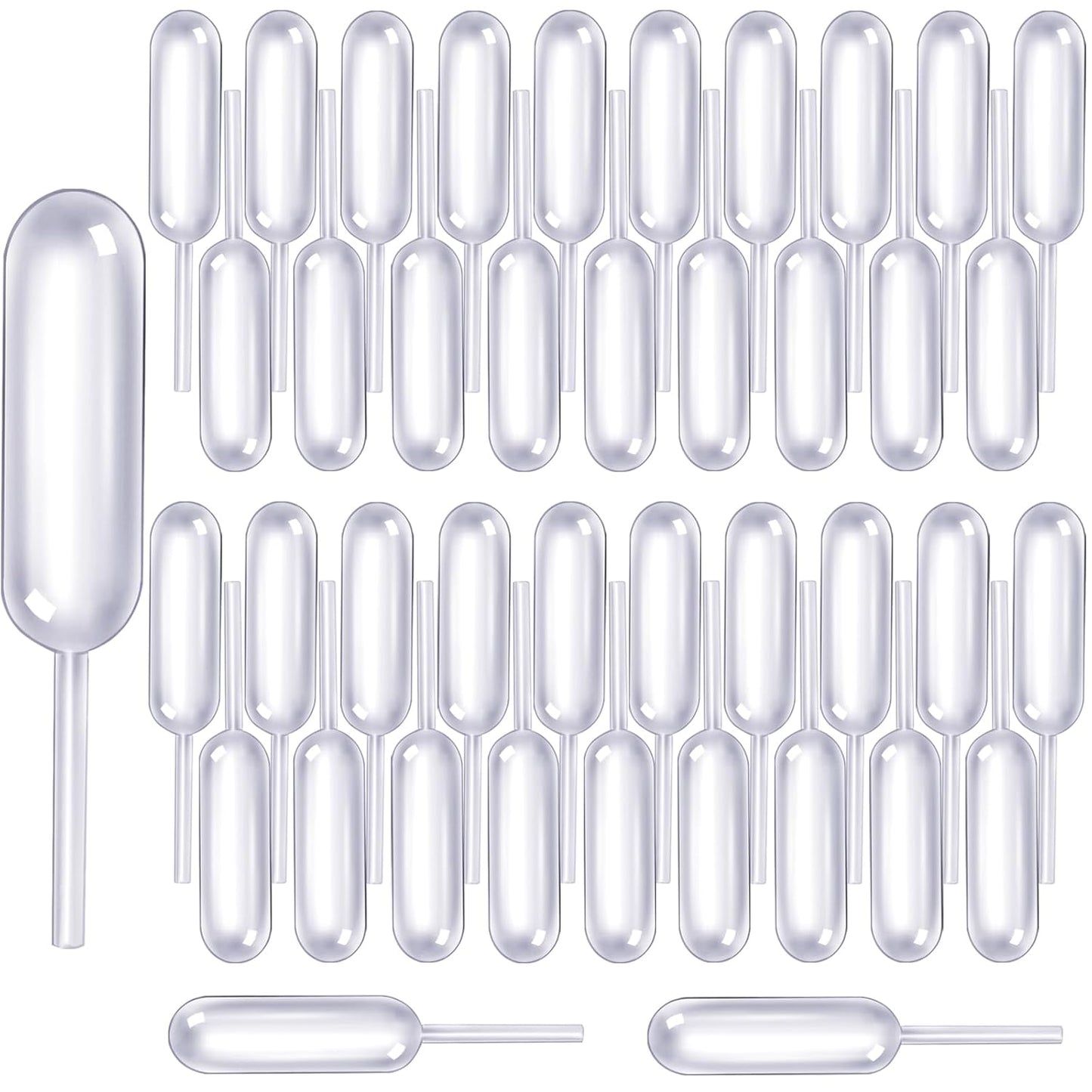 Teenitor Cupcake Pipettes, 60Pcs 4ml Alcohol Infuser Plastic Pipettes Dropper Squeeze Dropper Disposable Mini Flavor Liquor Infuser for Chocolate Strawberries Cupcakes