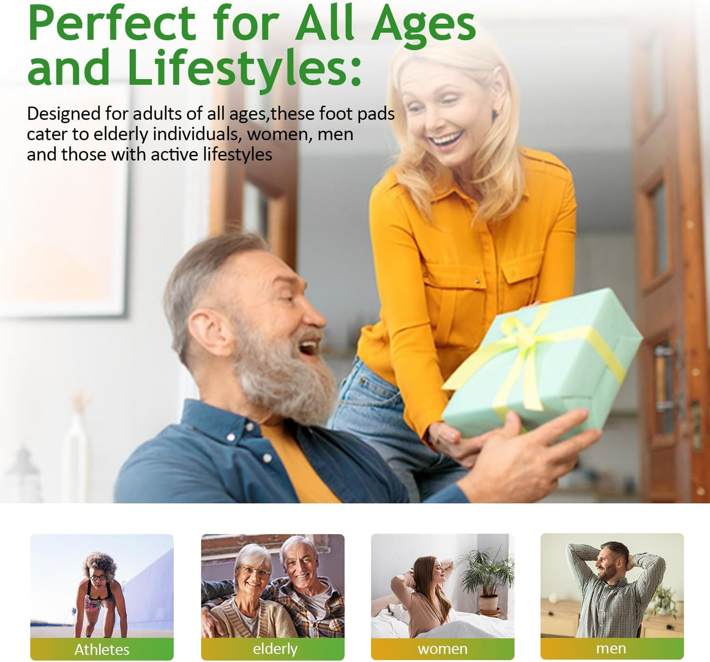 62 Pads Foot Pads Natural Turmeric & Ginger, Wormwood, Bamboo Vinegar, Included 62Pads Goodnight Patches and 62 Adhesive Sheets