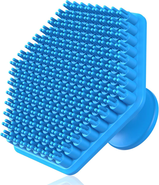 VWMYQ Silicone Face Scrubber for Men, Gentle Exfoliator Pad & Massager, Facial Cleansing Brush Silicone Face Wash Brush Removes Dead & Dry Skin (Blue)
