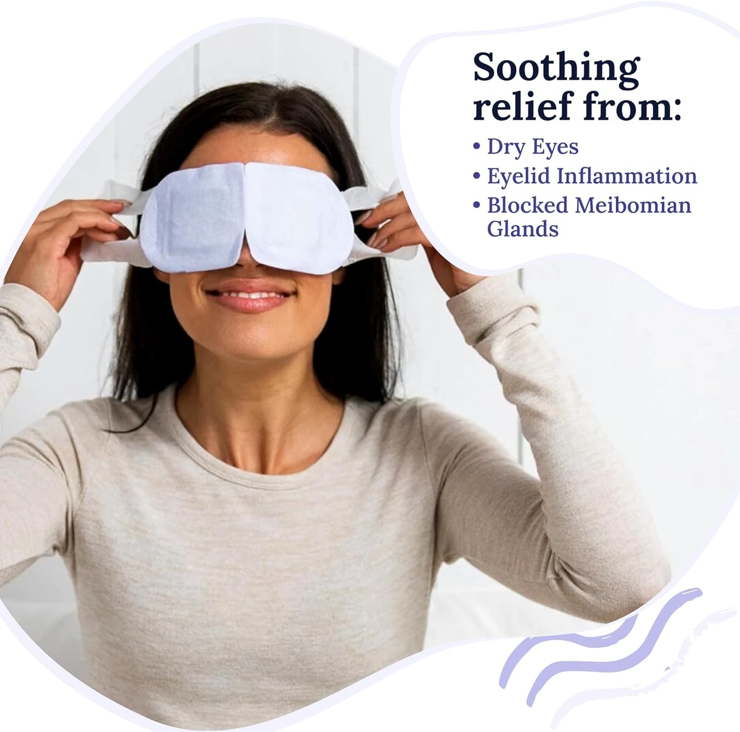 CorneaCare Rest: Self Heating Warm Compress for Dry Eyes | Heated Eye Mask for Fast Relief | No Microwave or Washcloth Needed | Travel Ready | 30 Count