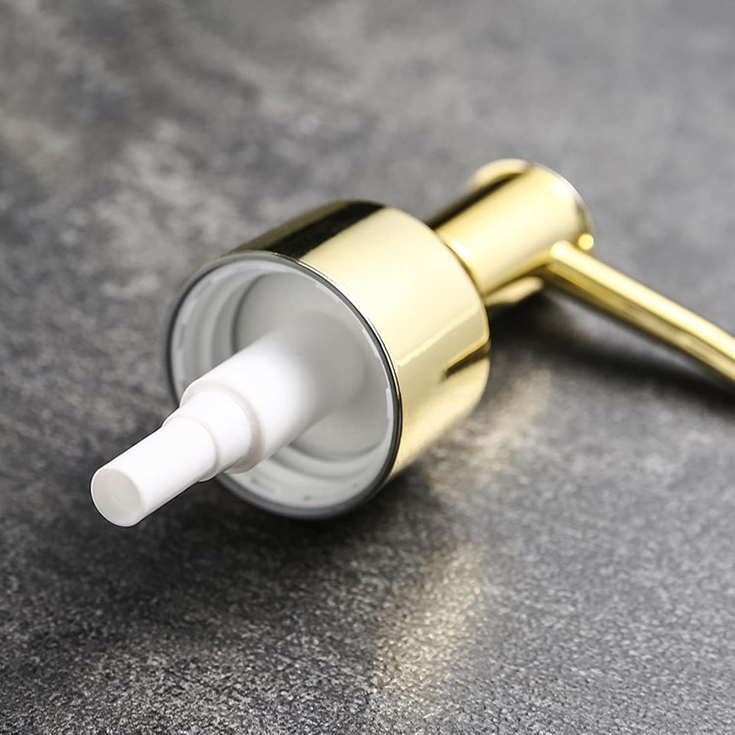 JYXR Lotion and Soap Dispenser Pump 2Pack,Replacement Pumps for Your Bottles,Include 2 Tubes(Golden)