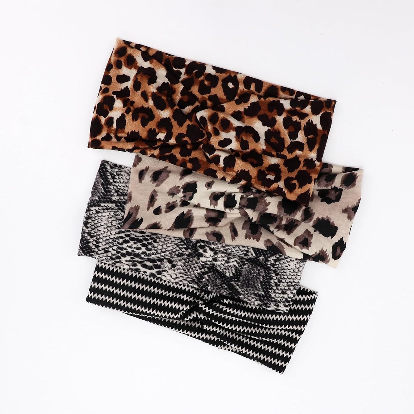 DRESHOW 8 Pack Headbands for Women Yoga Knotted Headbands Elastic Criss Cross Hair Accessories Sports Head Wrap Non Slip