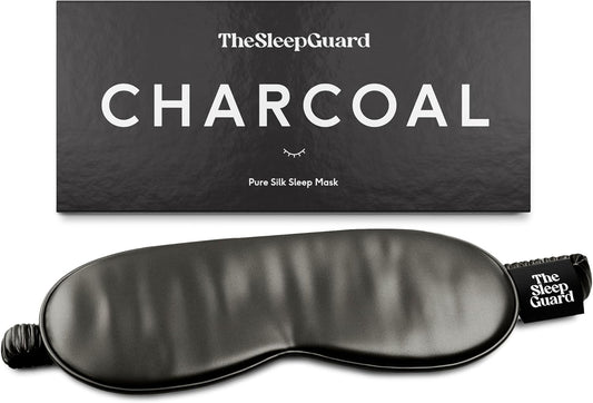 TheSleepGuard Pure Silk Sleep Mask [100% 6A Mulberry Silk, 22 Momme] Light Blocking Travel Essentials. Eye Masks for Sleeping. Black Oeko-Tex Blindfold. Eye Covers for Men & Women