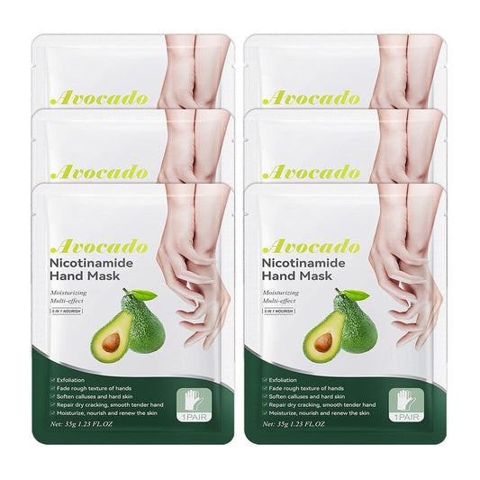 Hand Masks Moisturizing Gloves,6 Pairs Hydrating Hand Peel Masks Gift Set for Dry Cracked Hands Care,Long-lasting and Non-greasy Hand Moisturizer Gloves for Women J