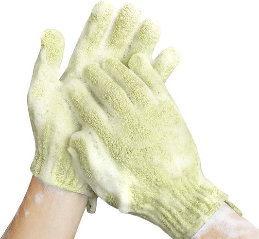 MIG4U Shower Exfoliating Scrub Gloves, Bathing Gloves Body Wash Dead Skin Removal Deep Cleansing Sponge Loofah for Women Men