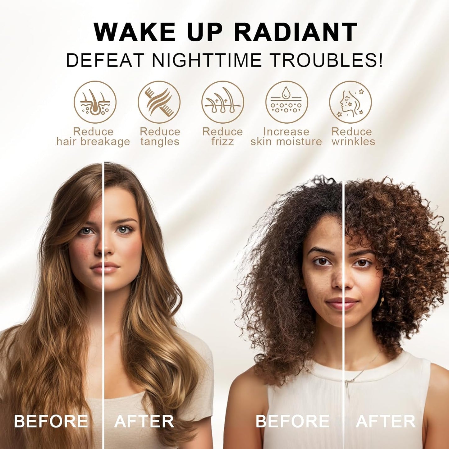 THXSILK Mulberry Silk Pillowcase for Hair and Skin Health, Grade 6A+ Mulberry Silk Pillowcase with Hidden Zipper, Soft and Breathable, 1pc (Queen 20"x30", Pink White Stripes)