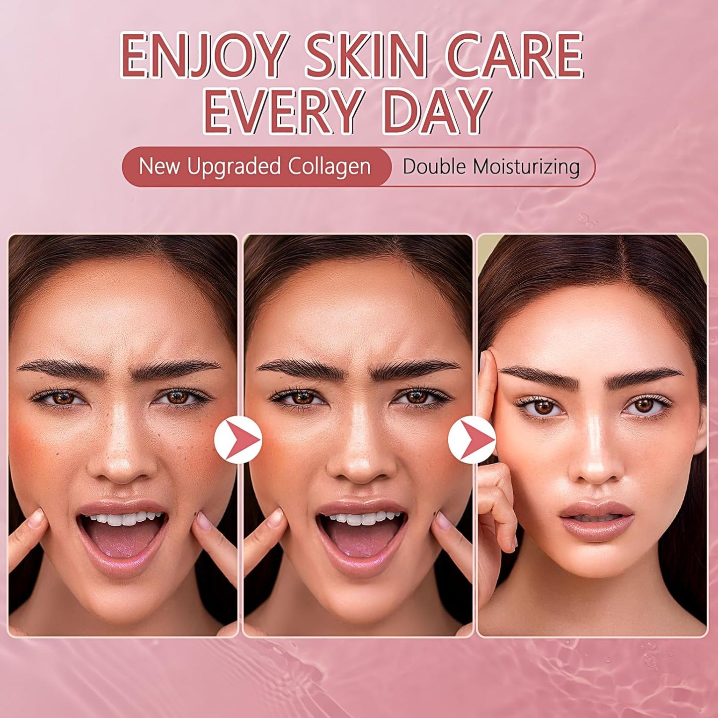 5PCS Collagen Face Mask, Collagen Mask Overnight, Hydrating Overnight Hydrogel Mask, Hydrating, Firming, Pore Minimizing, Elasticity Improvement, for All Skin Types, Christmas Gifts for Women