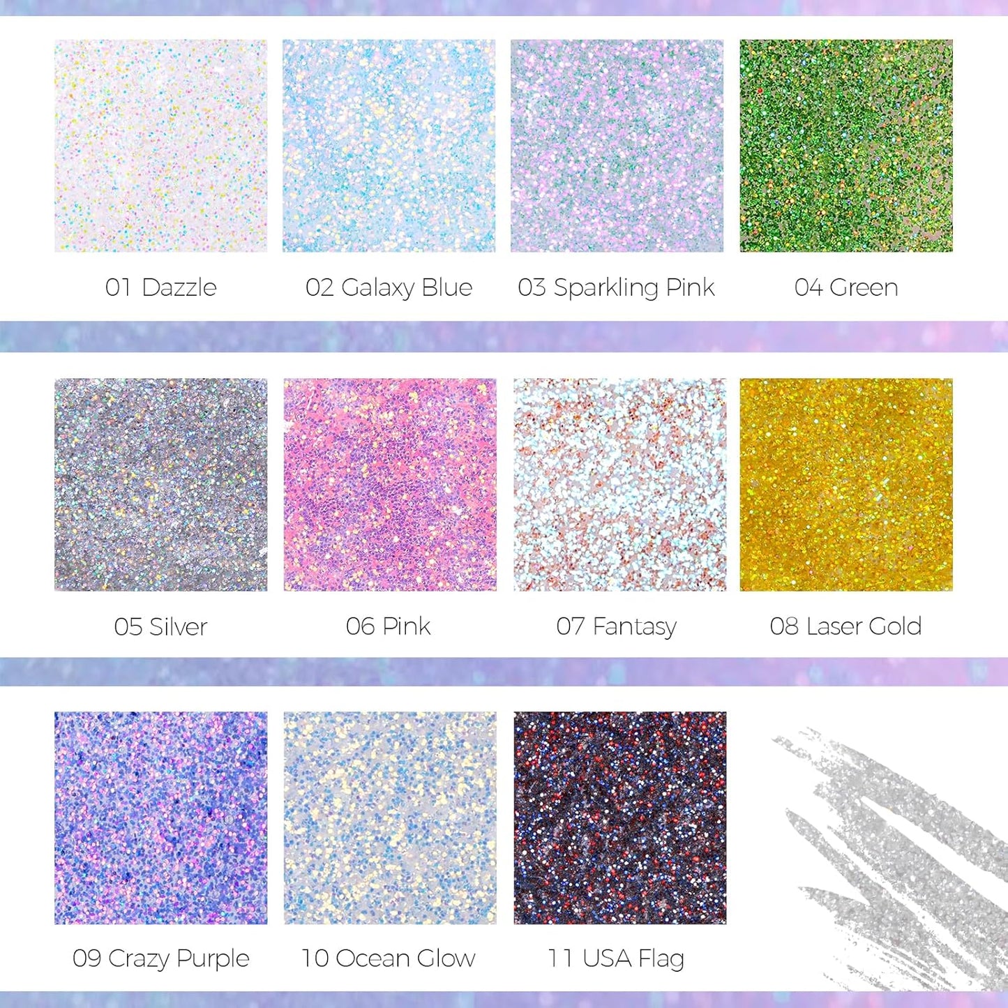 DAGEDA Body Glitter Gel, Roll-on Face Glitter for Mermaid Makeup Festival Rave Accessories, Holographic Hair Glitter Gel,Body Shimmer Halloween Makeup for Rave Party (Sparkling Pink)