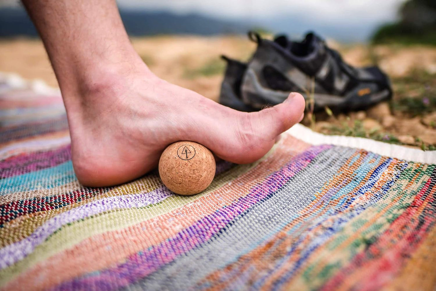 Travel Cork Massage Ball | Lightweight, Sustainable Alternative to Lacrosse Ball for Muscle Pain Relief (1.9 Inch (Pack of 2), Sanded Cork)