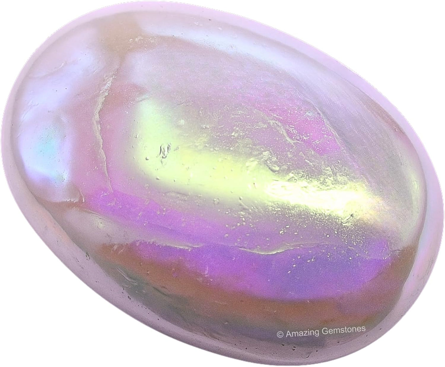 Amazing Gemstone Angel Aura Quartz Crystals and Healing Stones - Large Palm Stone Crystals Piedra - Crystal for Good Luck, Positive Energy, Meditation - Unique Stocking Stuffers, Gifts for Women, Men