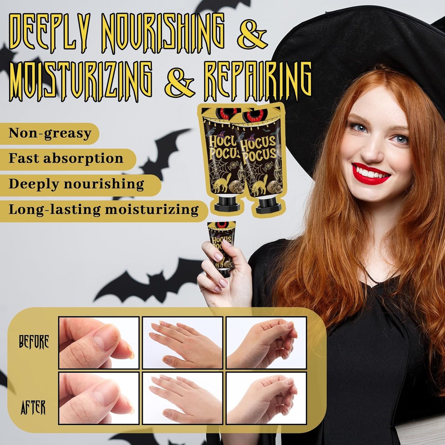 48 Sets Halloween Hand Cream Gifts Bulk Travel Lotion Size Halloween Party Gifts Favors Ghost Spiderweb Skull Hand Cream Birthday Christmas Party Supplies for Guest