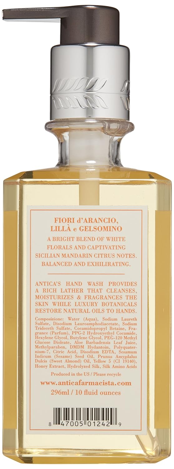 Antica Farmacista Hand & Body Wash - Luxury Nourishing Body Wash - Hydrating Hand Cleansing Wash - Bath & Body Gift - Orange Blossom, Lilac & Jasmine, 10 fl oz
