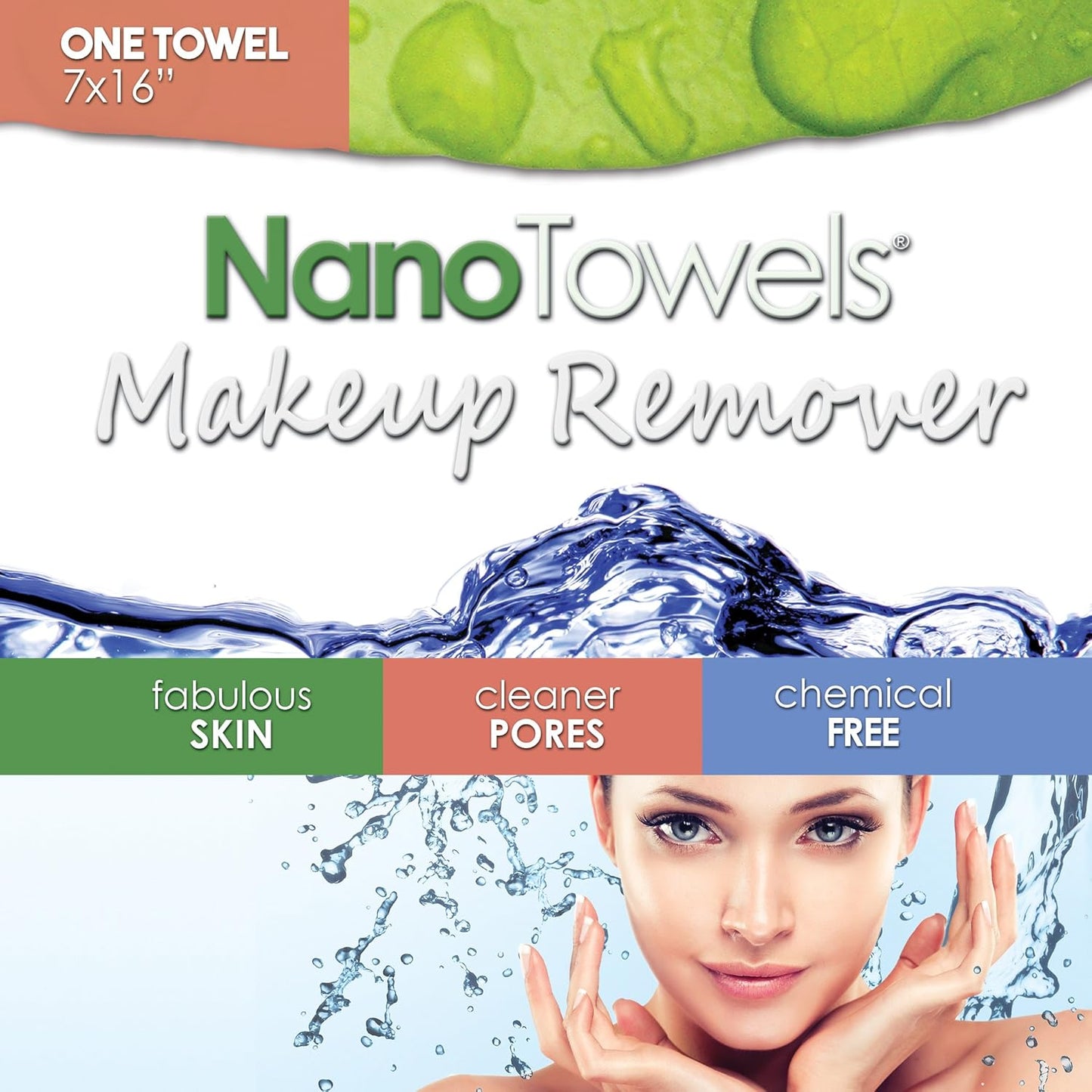 Nano Towel Makeup Remover Face Wash Cloth. Remove Cosmetics FAST and Chemical Free. Wipes Away Facial Dirt and Oil Like An Eraser. Great for Sensitive Skin, Acne, Exfoliating (Grey)