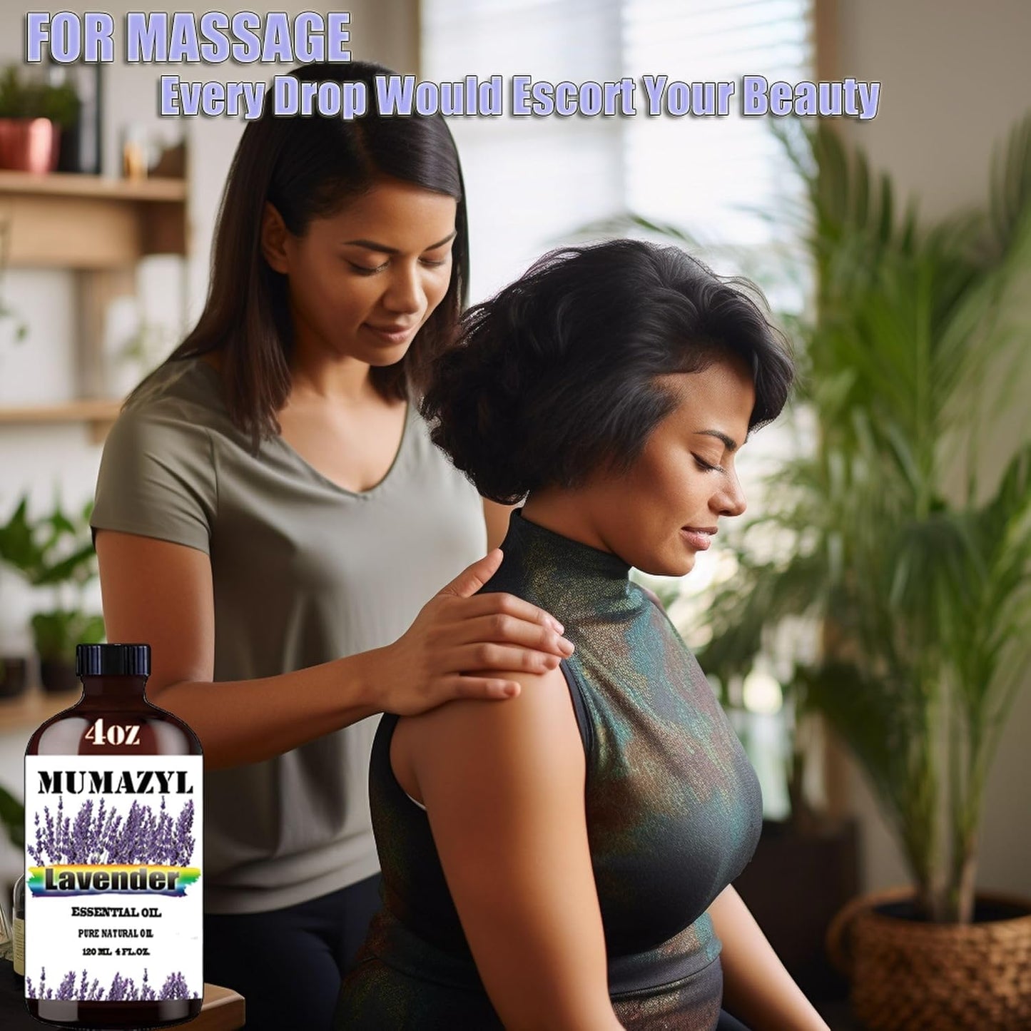 Lavender Essential Oil, Lavender Oil 4 Fl Oz 120ML for Diffuser Humidifier Yoga Cleaning DIY Candle Soap Making Essential Oils