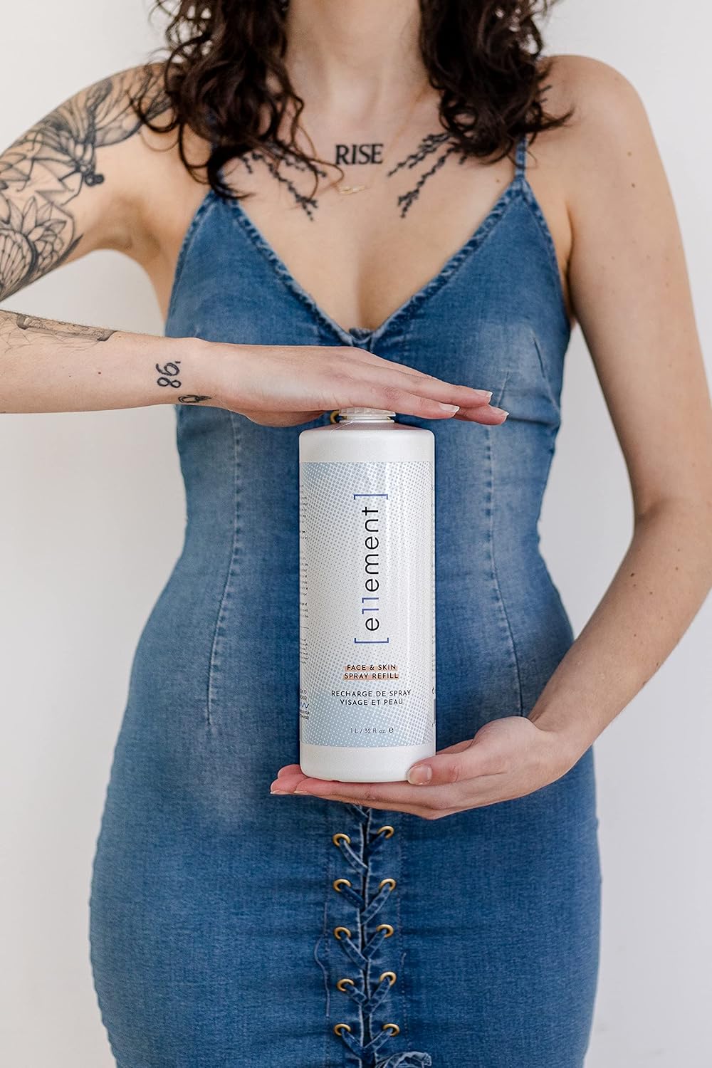 Hypochlorous Acid Spray - 1 L Refill – Acne Prone Skin – Eczema - Tattoo Aftercare – Piercing Aftercare – Saline Toner – Facial Cleanser – Lash Cleanser - All Natural Face and Skin Spray - e11ement