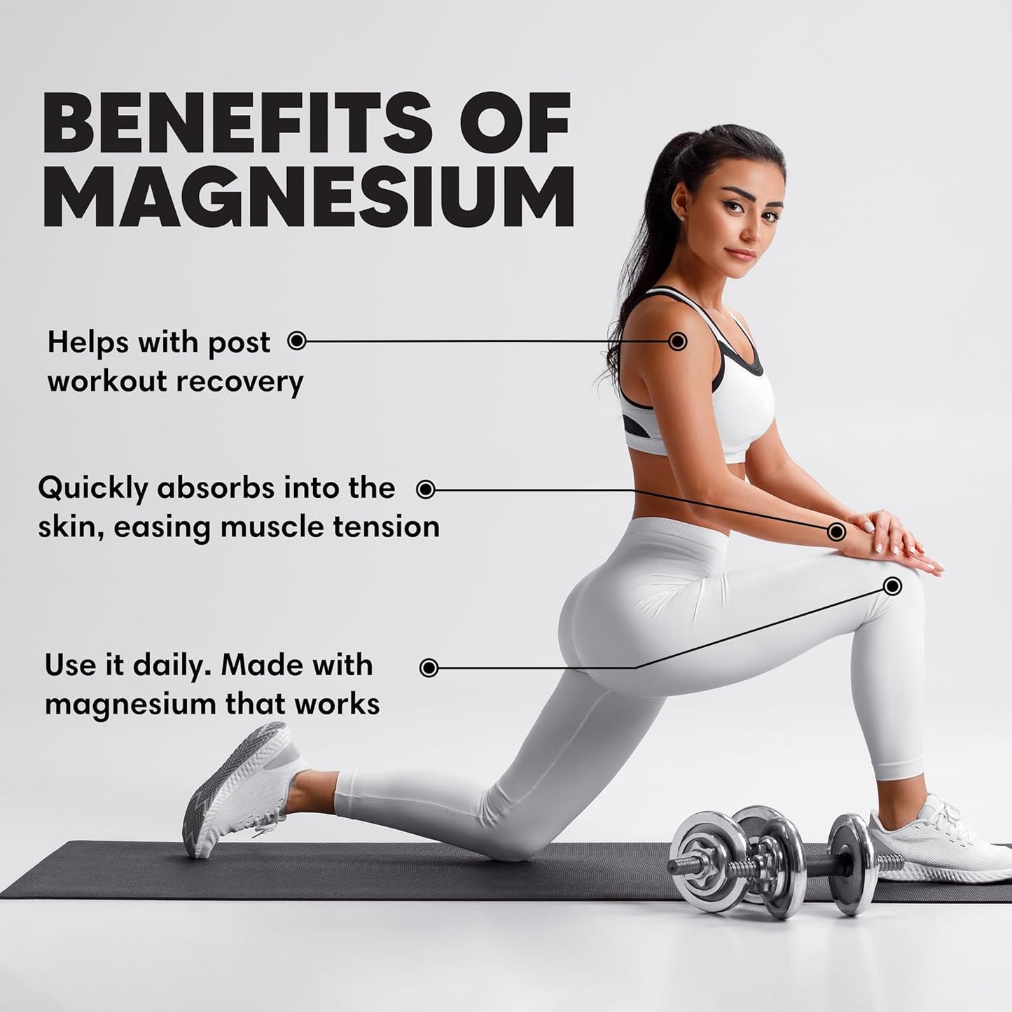 Pure Magnesium Oil Spray 12oz (Single) – Organic USP Grade Magnesium Spray, Topical Magnesium Glycinate, Magnesium Oil for Feet, Body, Muscles & Leg Cramps – Made in The USA