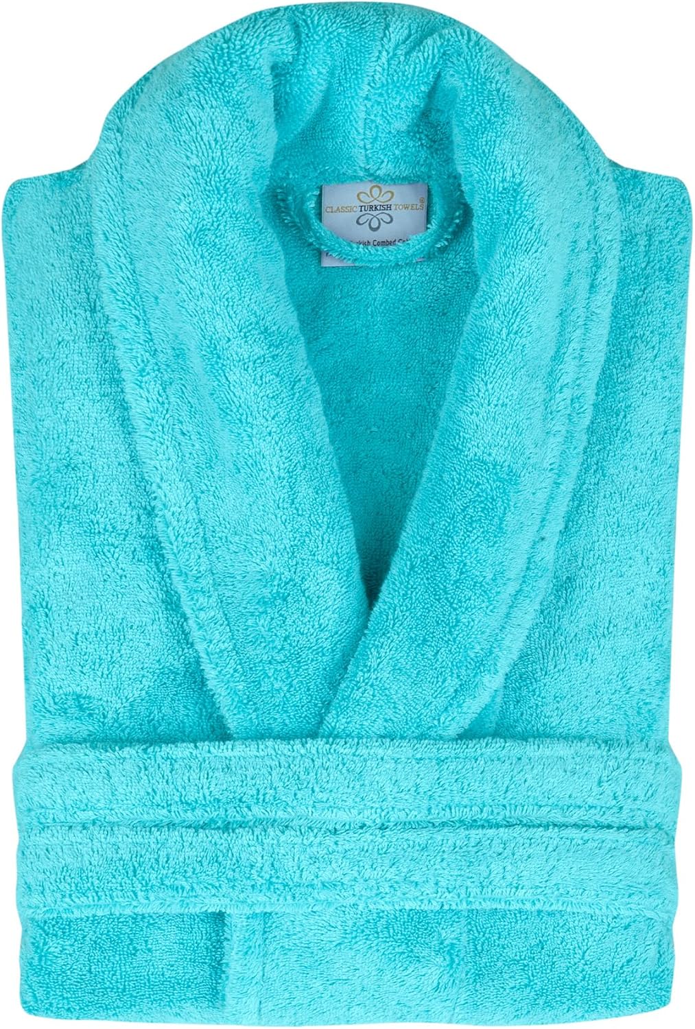 Classic Turkish Towels CTT Premium 100% Turkish Cotton Terry Cloth Bath Robe for Women & Men, Soft & Plush Long Unisex Robe