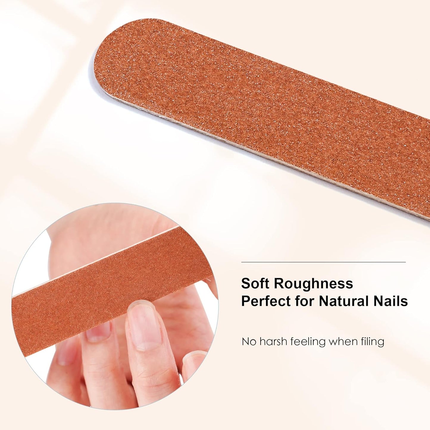 Canvalite Nail File Large Emery Boards for Nails,180 Grit Nail Files for Natural Nails, Thin Emory Nail File Pack Manicure Tool for Home Use 25PCS