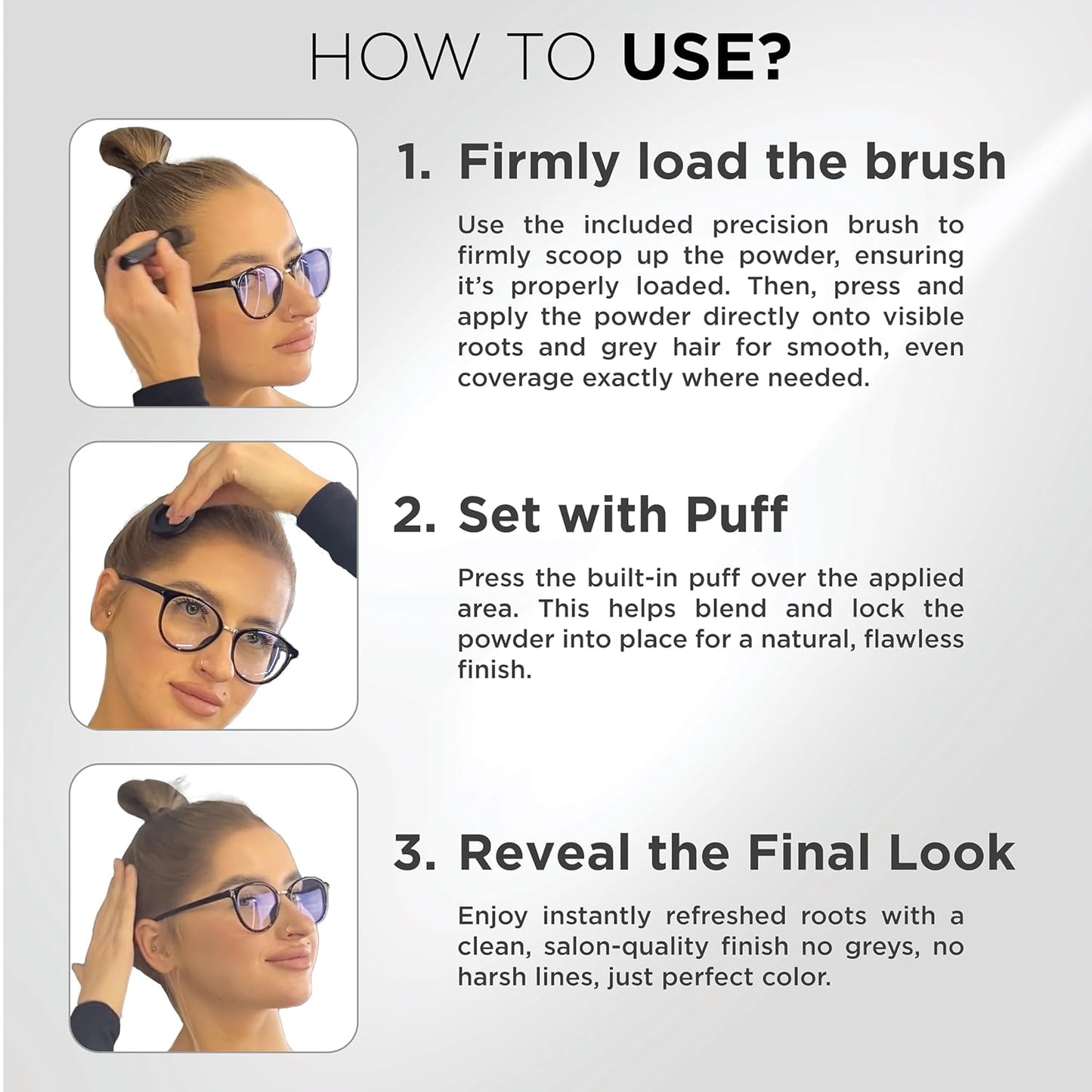 THICK FIBER Root Touch Up & Hairline Powder with Brush (LARGE 10g) – Covers Grey Roots, Thinning Hair & Bald Spots – Sweat & Water Resistant Hair Concealer for Women & Men (Light Brown)