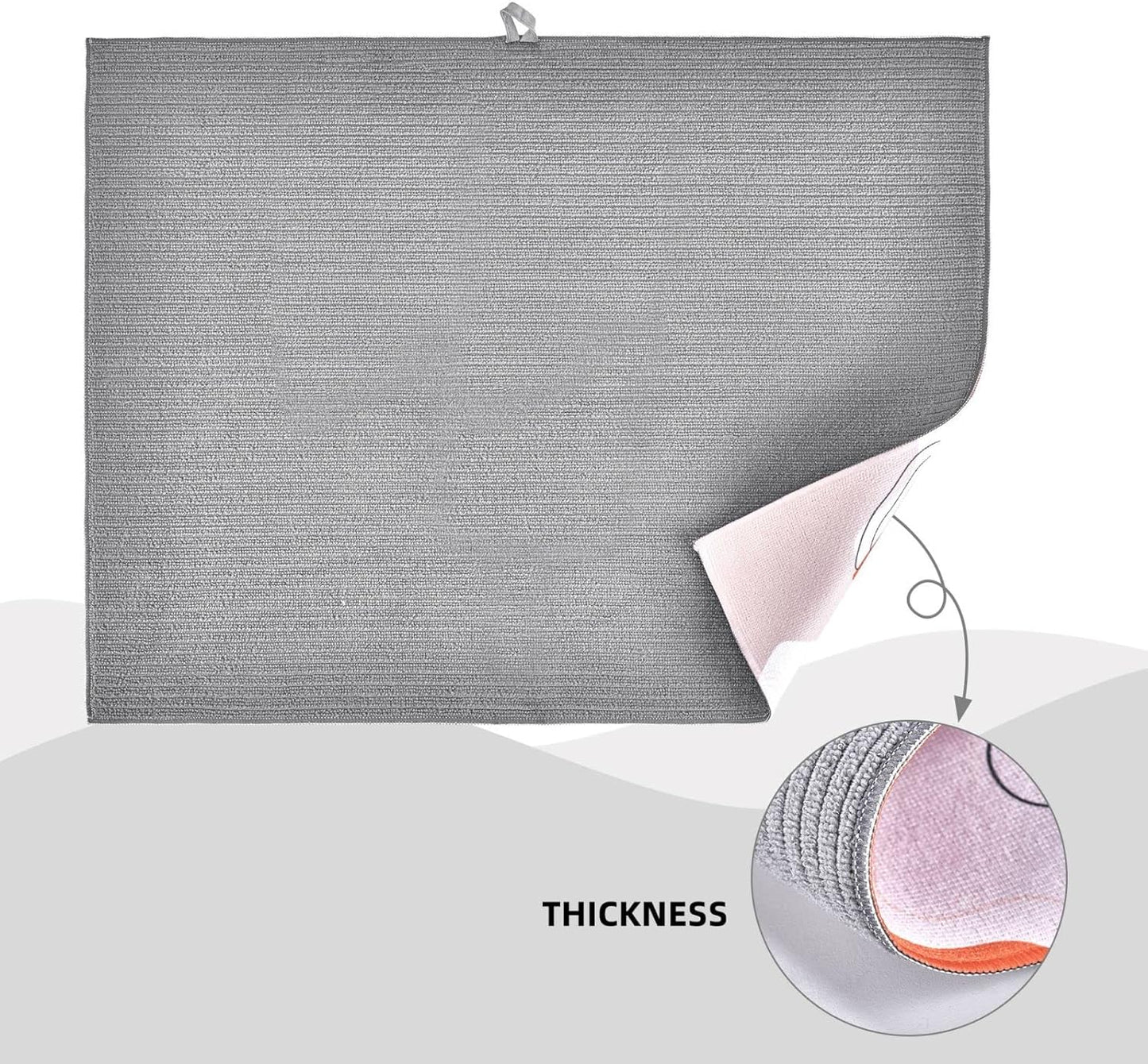 Flamingo Dish Drying Mat For Kitchen Counter Absorbent Large Kitchen Fast Dry Pad Reusable Washable Protector Rack Large Mat 18 X 24