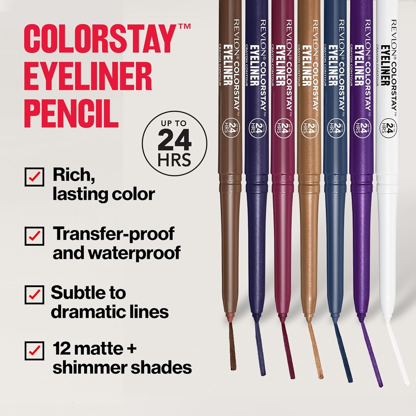 REVLON ColorStay Pencil Waterproof Eyeliner, Smudge-Proof, Eye Makeup with Built-In Sharpener, Packaging May Vary, 205 Sapphire, 0.01 oz