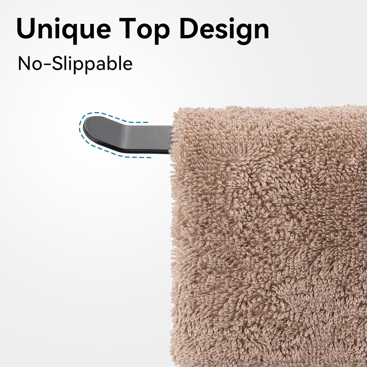 Black Hand Towel Holder Stand – Countertop T-Shaped Stainless Steel Towel Rack with Non-Slip Base for Vanity and Kitchen