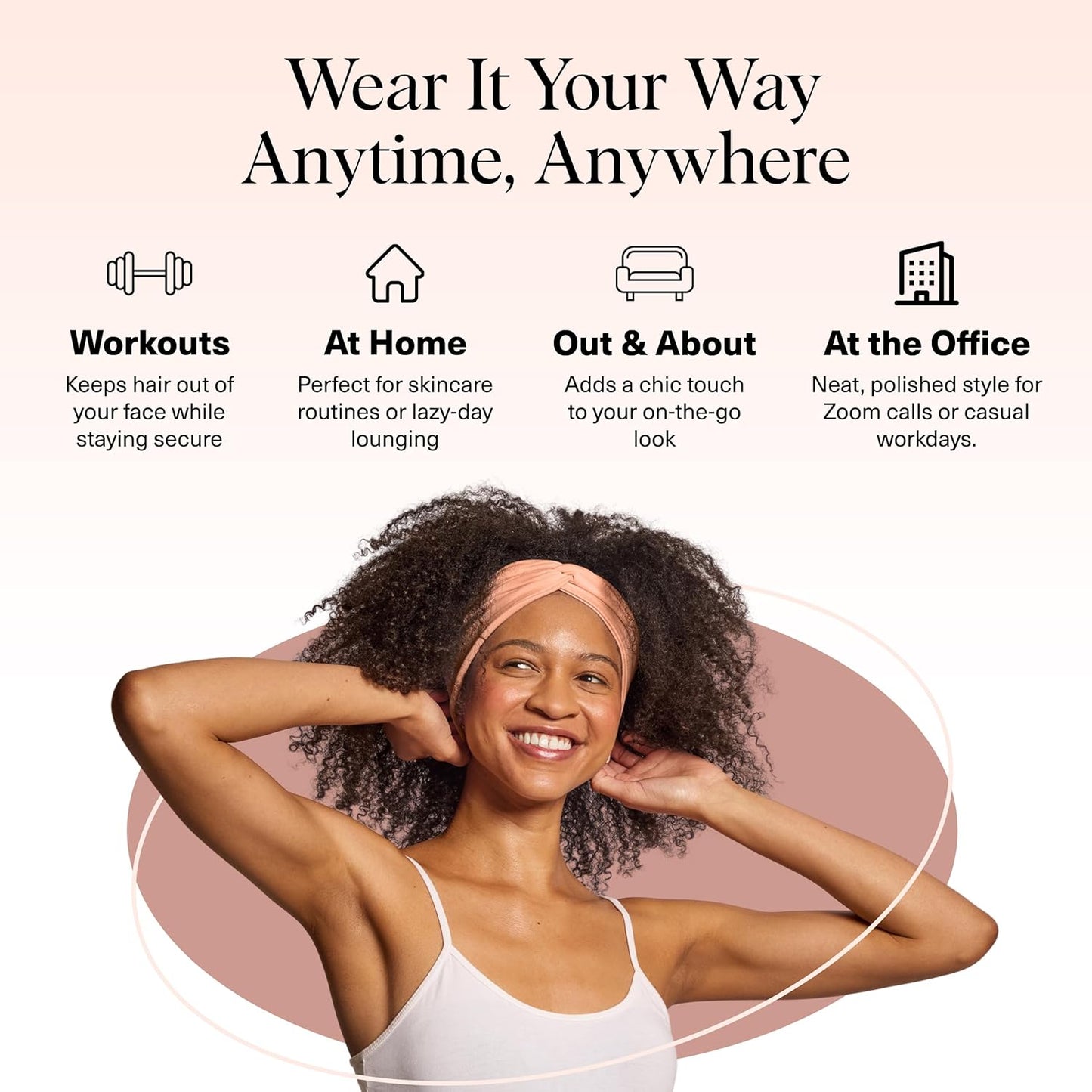 Kitsch Wide Headbands for Women - Fashion Sports Headband for Workout, Yoga, Gym, Running, Exercise | Stretchy Head Bands for Women’s Hair | Hair Accessories | Ideal Gifts for Women - Rosewood, 2pcs