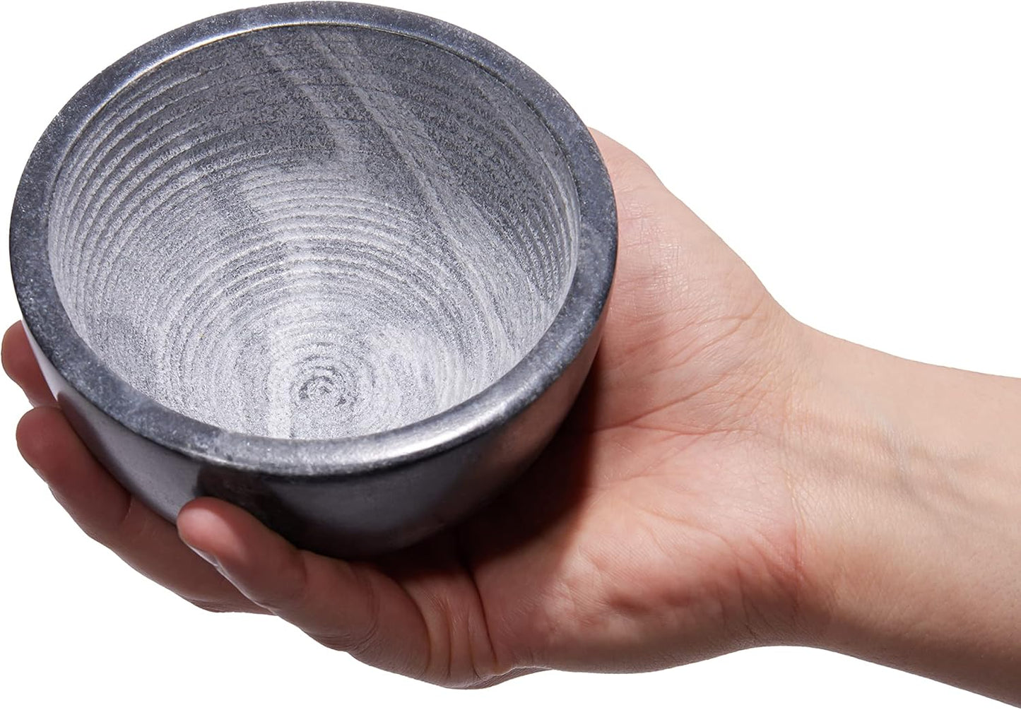 Beau Brummell The Original Marble Shaving Soap Bowl Handmade from 100% Natural Marble with Interior Grooves for Maximum Lather | Heat Retaining Stone Provides a Luxurious Hot Shave Experience