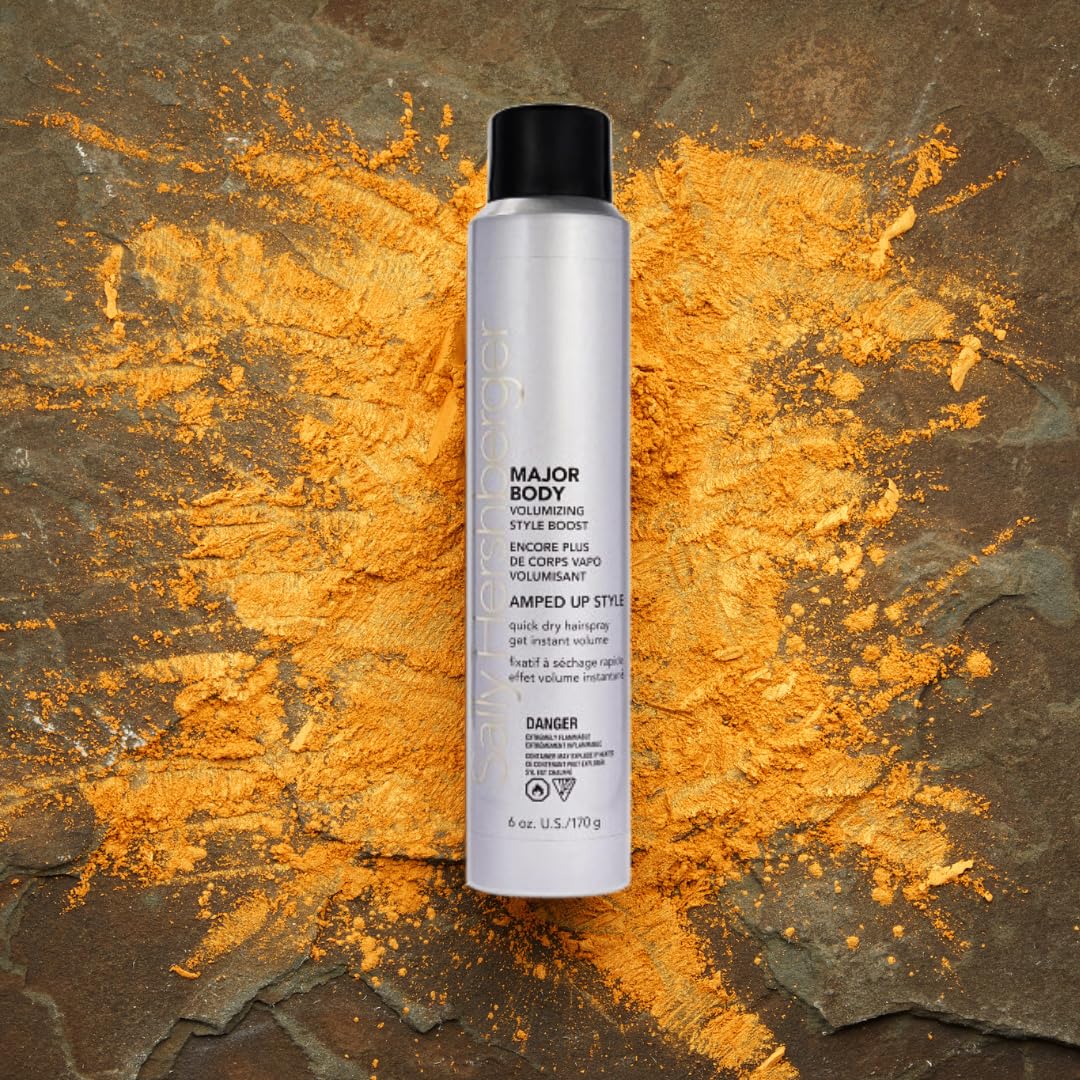 SALLY HERSHBERGER Major Body Volumizing Style Boost Hair Spray for Men & Women - Strong Hold Hairspray for Unisex - Adds Intense Volume & Shine - All Hair Types - 6 oz