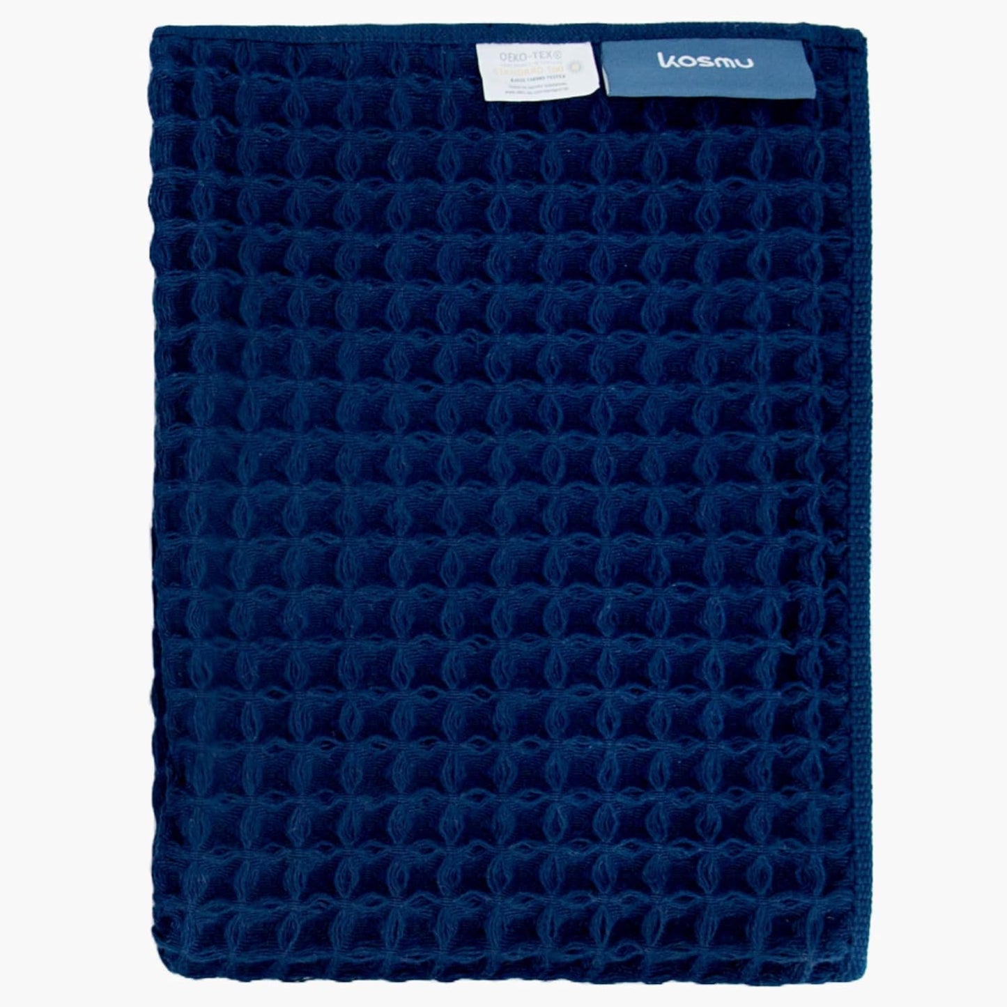 Luxury Japanese Cotton Waffle Bath Towel | Plush, Absorbent, and Quick Dry (Ocean Blue, Hand Towel, 32" x 16")